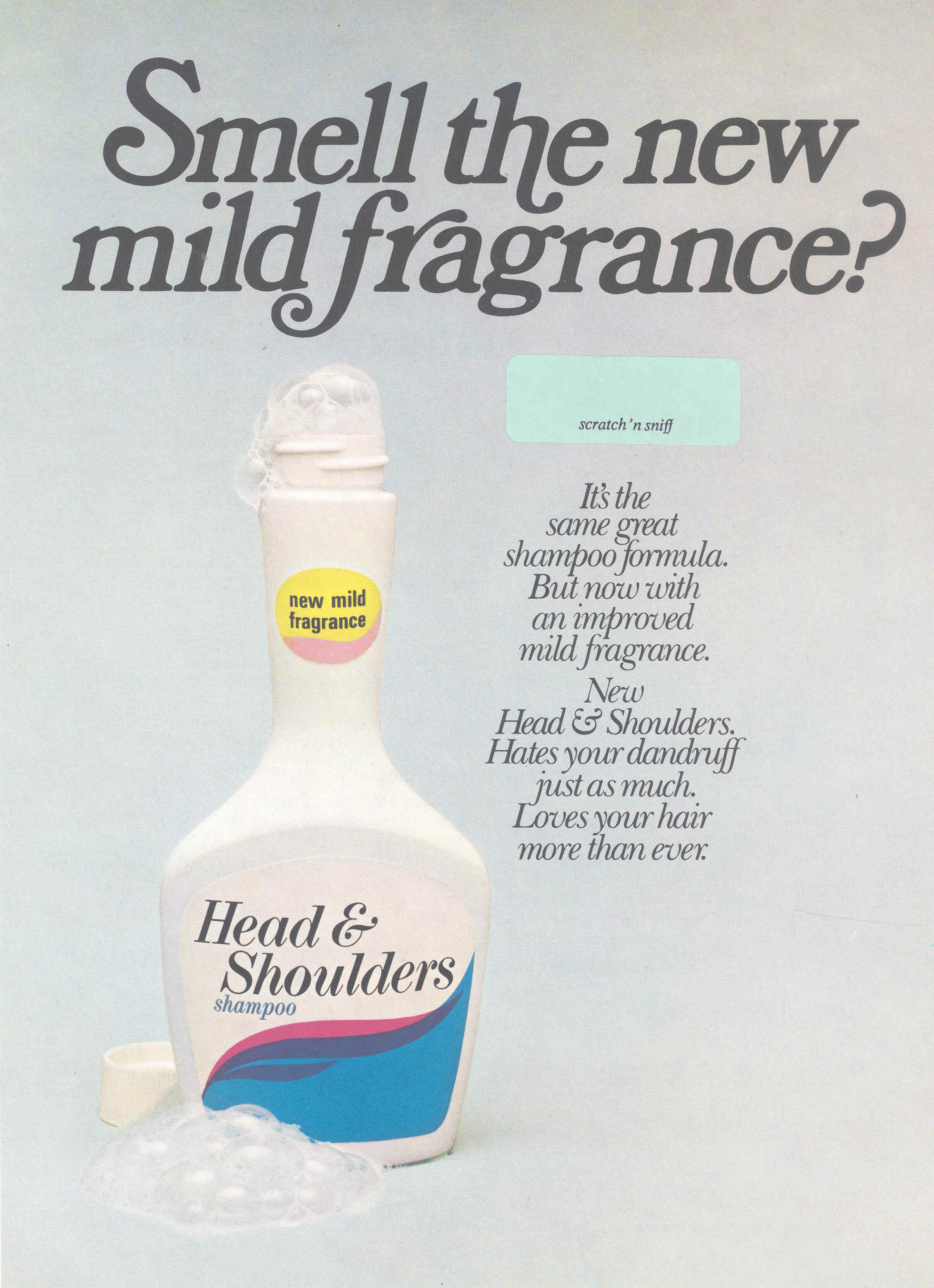 1973 Head & Shoulders ad first scratch sniff